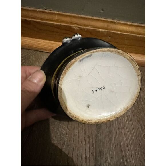 Vintage Bunny Rabbit in Magicians Top Hat Planter Ceramic Numbered 5.5”x4.9” MCM - Picture 8 of 15